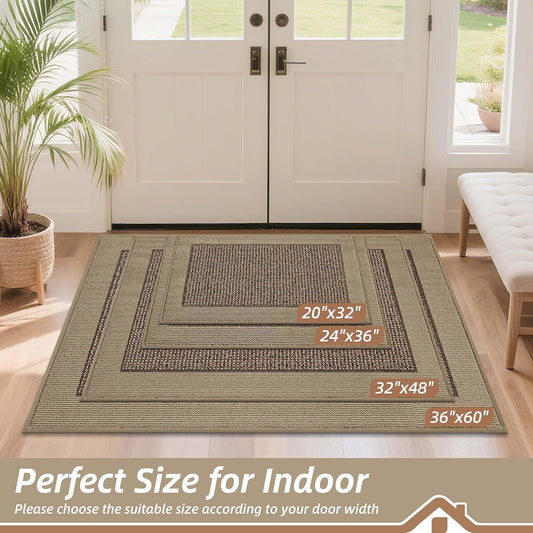 BEQHAUSE - Tapete para puerta de interior de 36 x 60 pulgadas, felp...