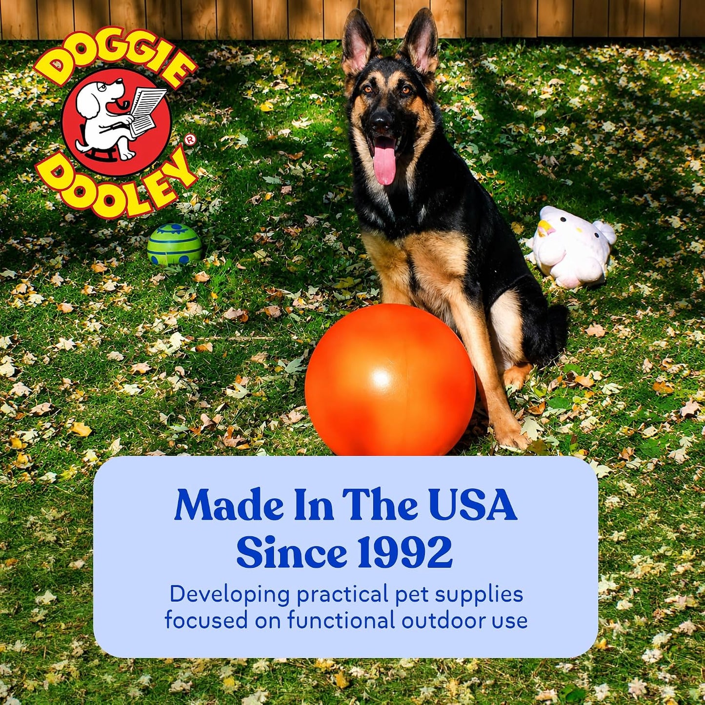 Doggie Dooley Pelota para perro prácticamente indestructible, jugue...