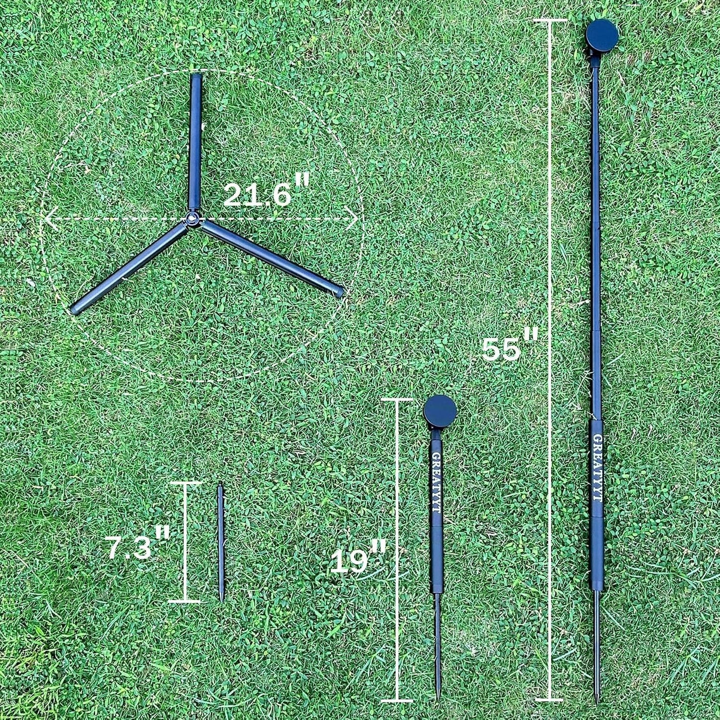 GreatYYT Monopod y trípode para selfie stick para grabar swing de g...