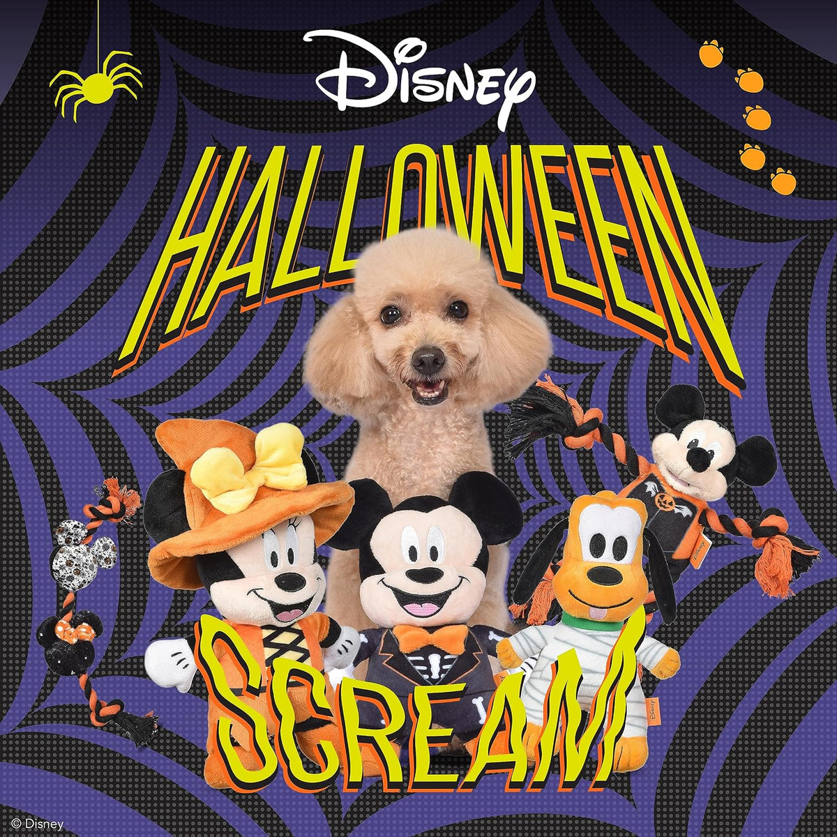 Disney Juguetes de peluche para perros de Mickey y Minnie Mouse de...