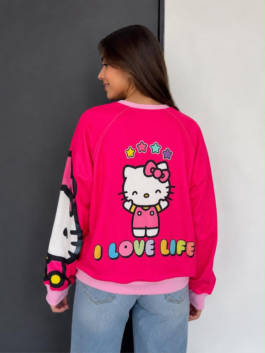 BUZO/HOODIE OVERSIZE HELLO KITTY
