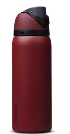 Owala Botella de agua FreeSip de 32 onzas, color - Burgundy Bay
