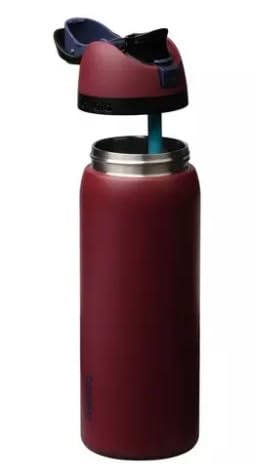 Owala Botella de agua FreeSip de 32 onzas, color - Burgundy Bay