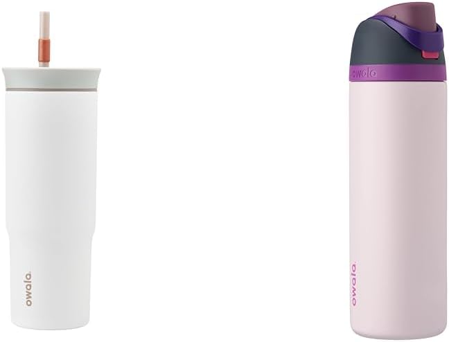 Owala Paquete de vaso de acero inoxidable aislado de 24 onzas y bot...