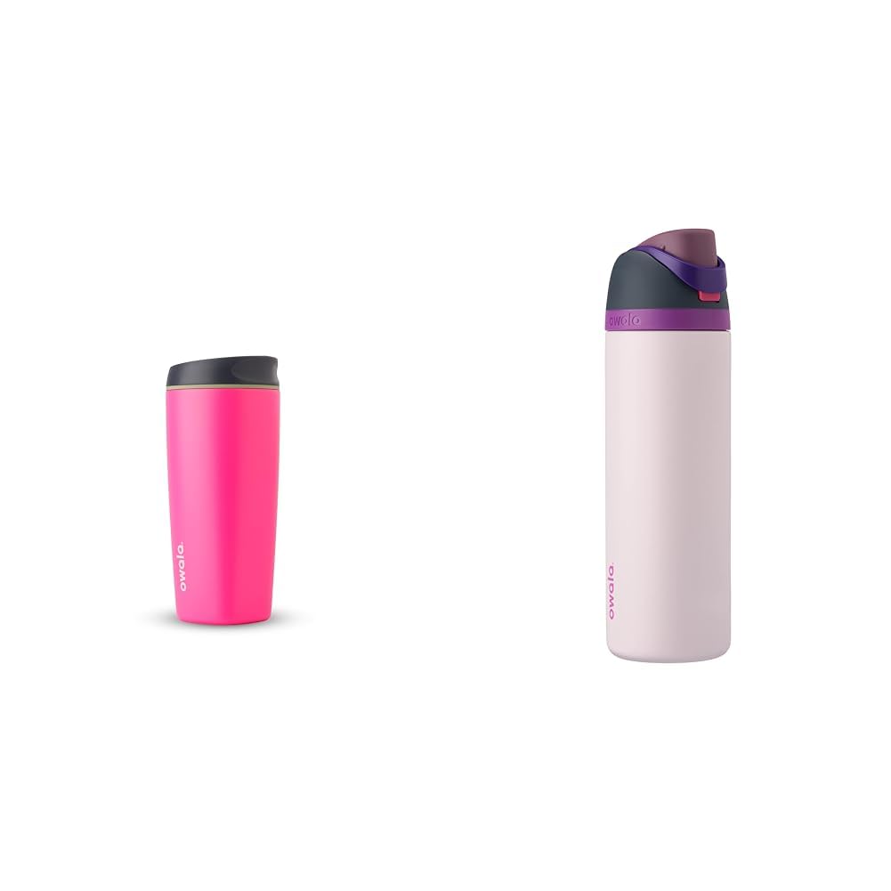 Owala Vaso SmoothSip rosa de 20 onzas y botella de agua Dreamy Fiel...