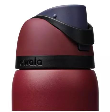 Owala Botella de agua FreeSip de 32 onzas, color - Burgundy Bay