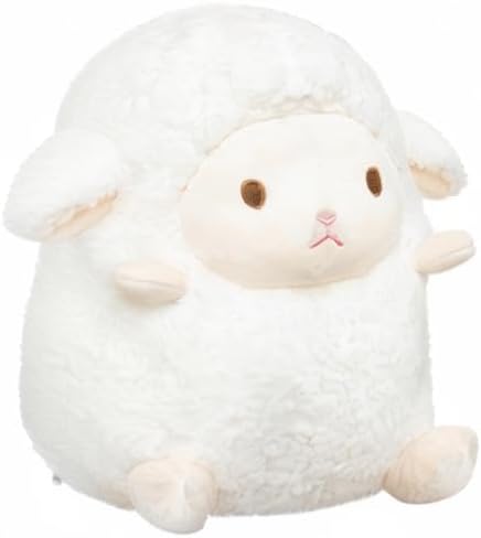 WEIGEDU - Lindo animal de peluche de oveja, 14 pulgadas, color blan...