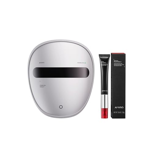 AMIRO Máscara facial ligera para cara, plata + crema de ojos para t...