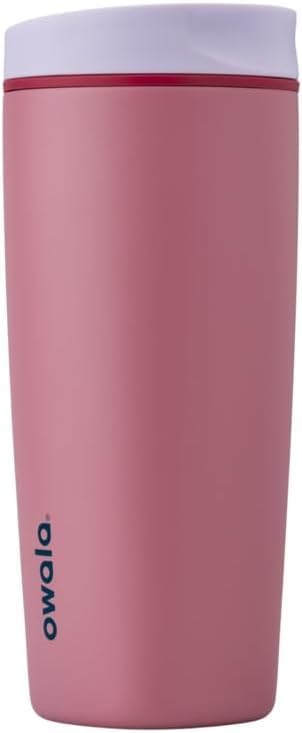 Owala SmoothSip Slider - Vaso de café aislado de acero inoxidable,...