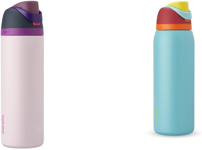 Owala FreeSip - Paquete de botella de agua aislada de acero inoxida...