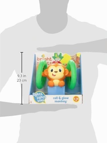 Bright Starts Roll &amp; Glow Monkey Crawling - Juguete para bebé c...