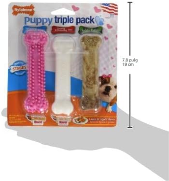 Nylabone - Paquete triple de juguetes y golosinas variadas para cac...