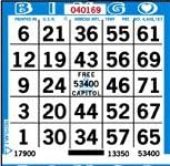 1 en hojas de papel de bingo, caja de 9000 hojas, color azul, cara...