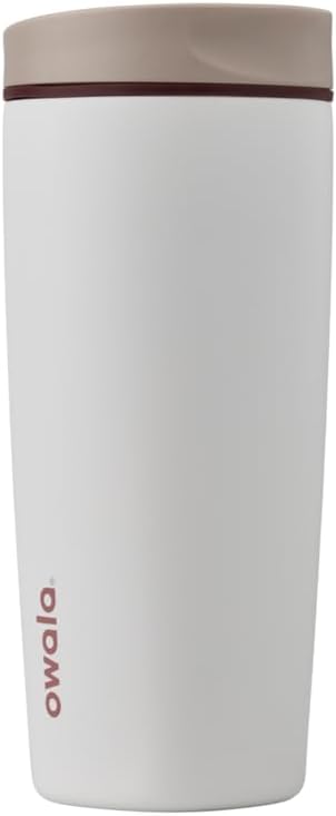 Owala SmoothSip Slider - Vaso de café aislado de acero inoxidable,...