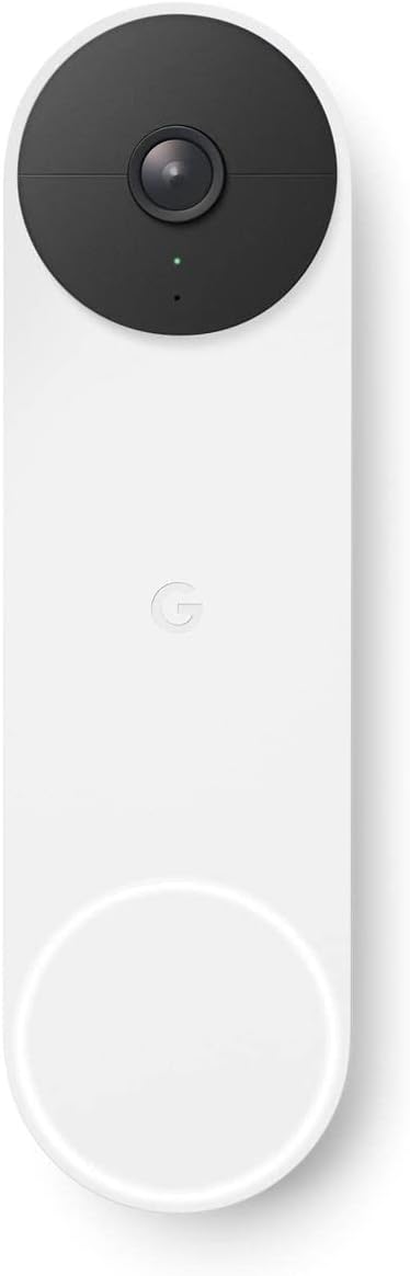 Google Nest Doorbell (Batería) - Nieve | Timbre de video con zoom d...