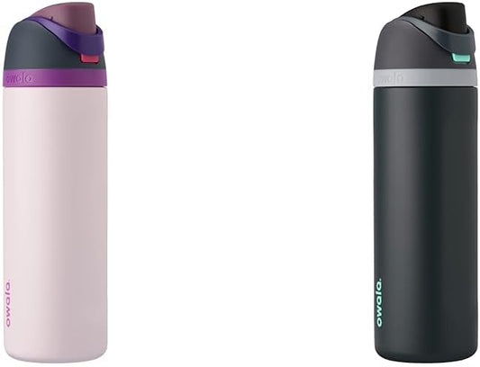 Owala FreeSip - Botellas de agua aisladas de acero inoxidable de 40...