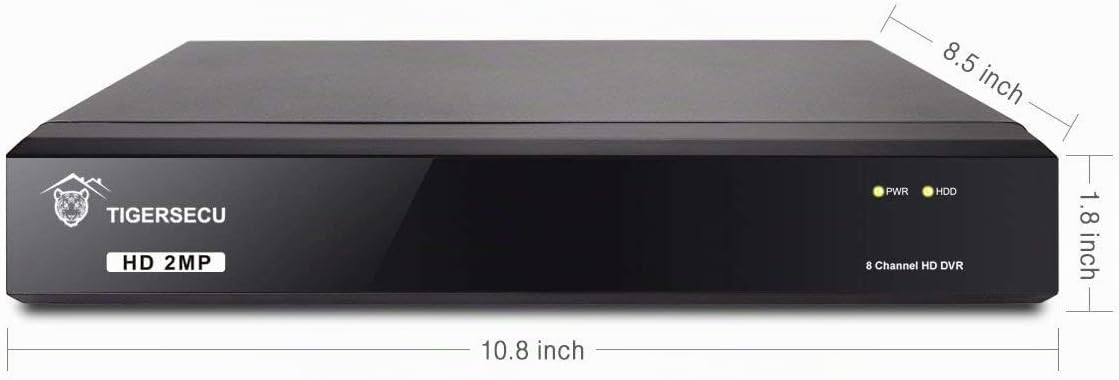 TIGERSECU Grabadora de Seguridad DVR Super HD 1080P de 8 Canales co...