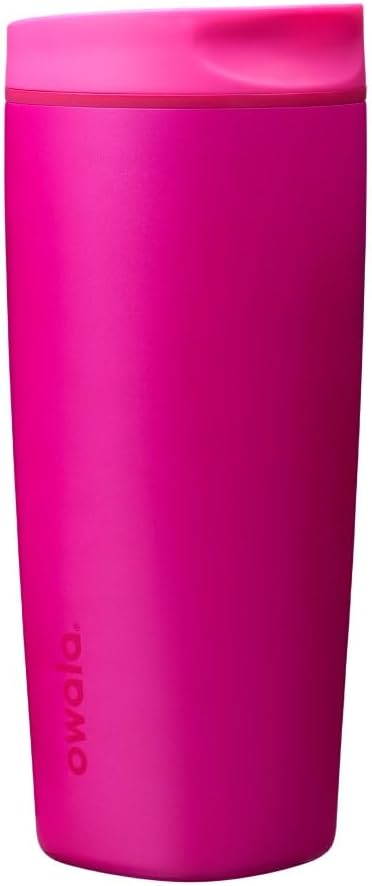 Owala SmoothSip Slider - Vaso de café aislado de acero inoxidable,...