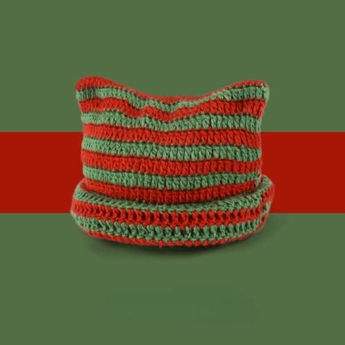 Gorros de ganchillo para mujer, gorro de gato vintage, gorro de zor...