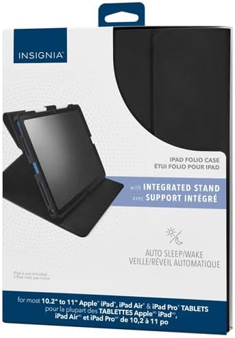 Insignia Funda universal tipo libro para iPad de 10,2 a 11 pulgadas...