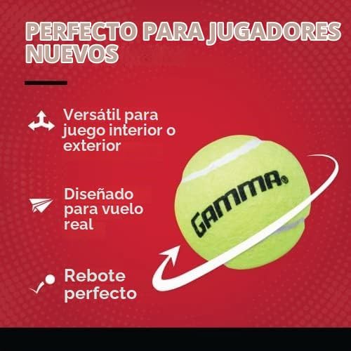 Gamma Sports Caja de pelotas de tenis sin presión - Ideal para prac...
