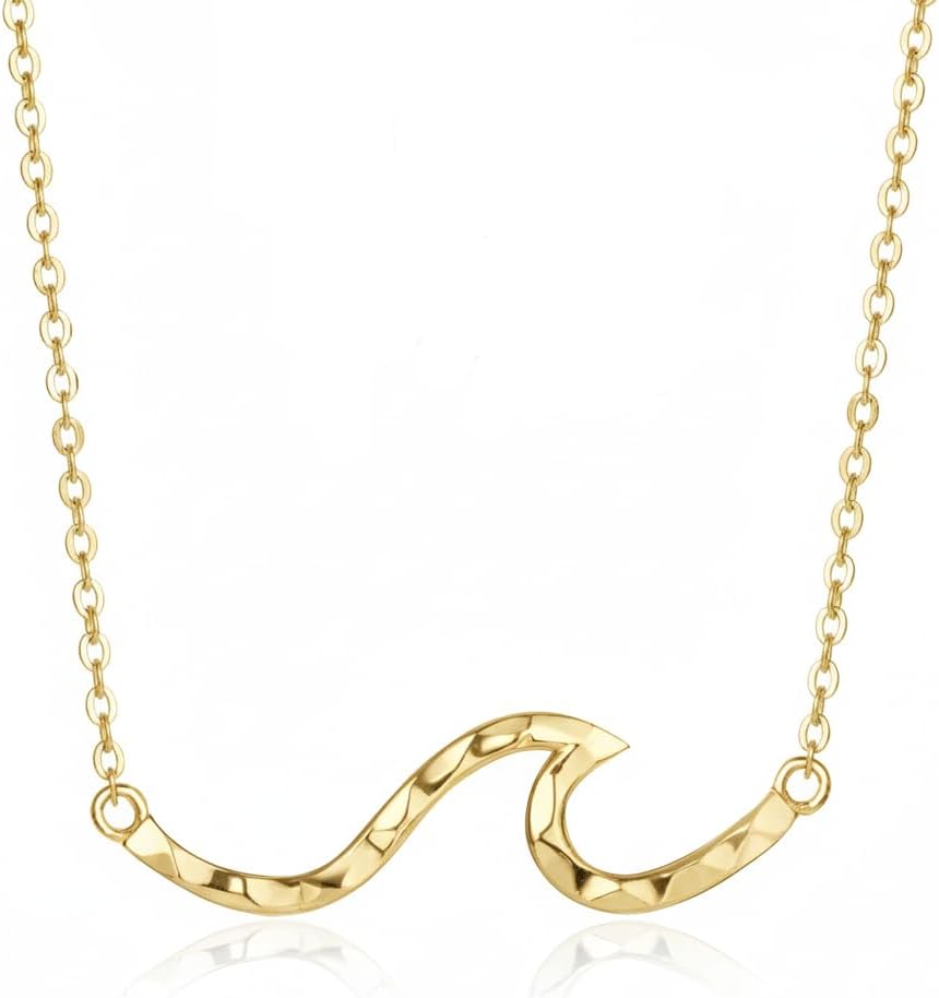 Collar con dije de plata de ley 925 con cadena de eslabones ajustab...