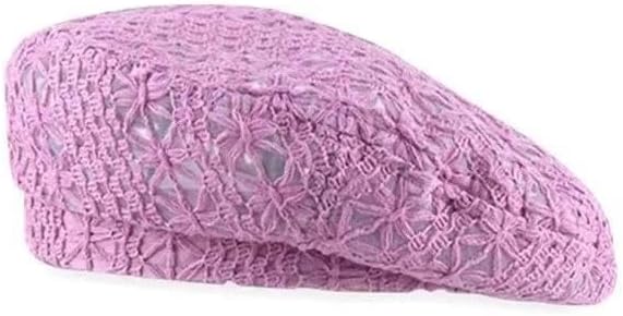MOSSTYUS Boina ligera de encaje para mujer, diseño floral, transpir...