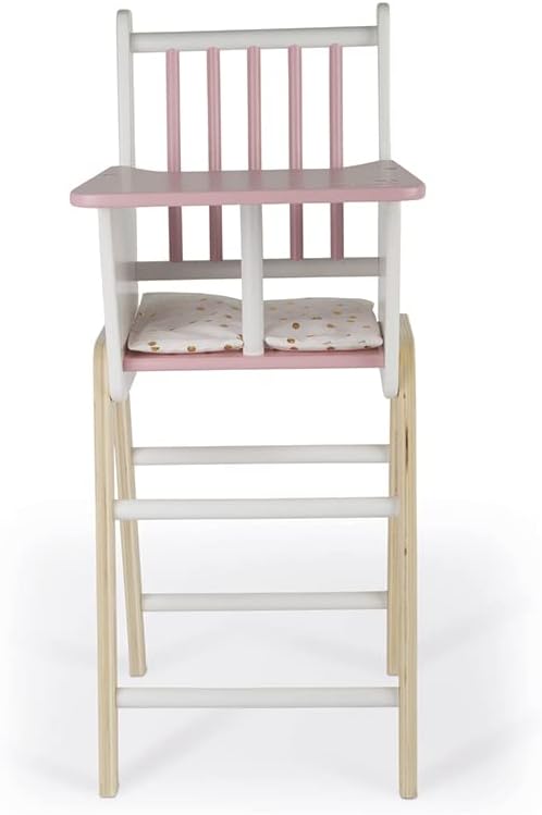 Janod - Silla alta Candy Chic de madera para muñecas de bebé a part...