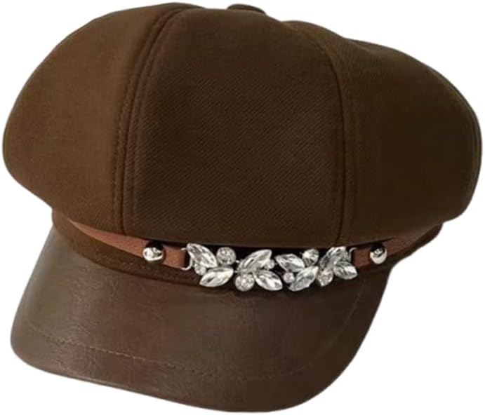 Besforta Gorra Newsboy para mujer, boina de taxista de moda frances...