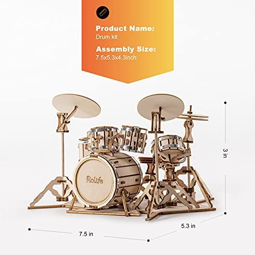 Rolife Kit de modelos de rompecabezas de madera 3D para adultos y a...