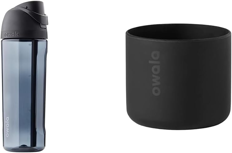 Owala FreeSip - Botella de agua Tritan de 25 onzas y bota protector...