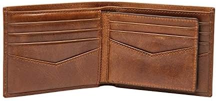 Fossil Ryan - Cartera de piel con bloqueo RFID y tarjetero extraíbl...