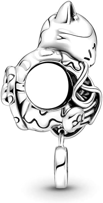 EZ Tuxedo Colgante de plata de ley 925 con diseño de gatito e hilo...