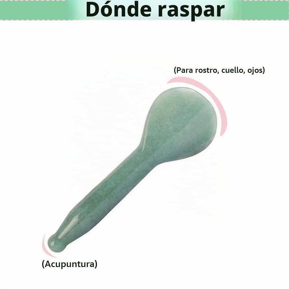 TOP SEWING Jade Gua Sha Herramientas de Masaje Herramienta Facial N...