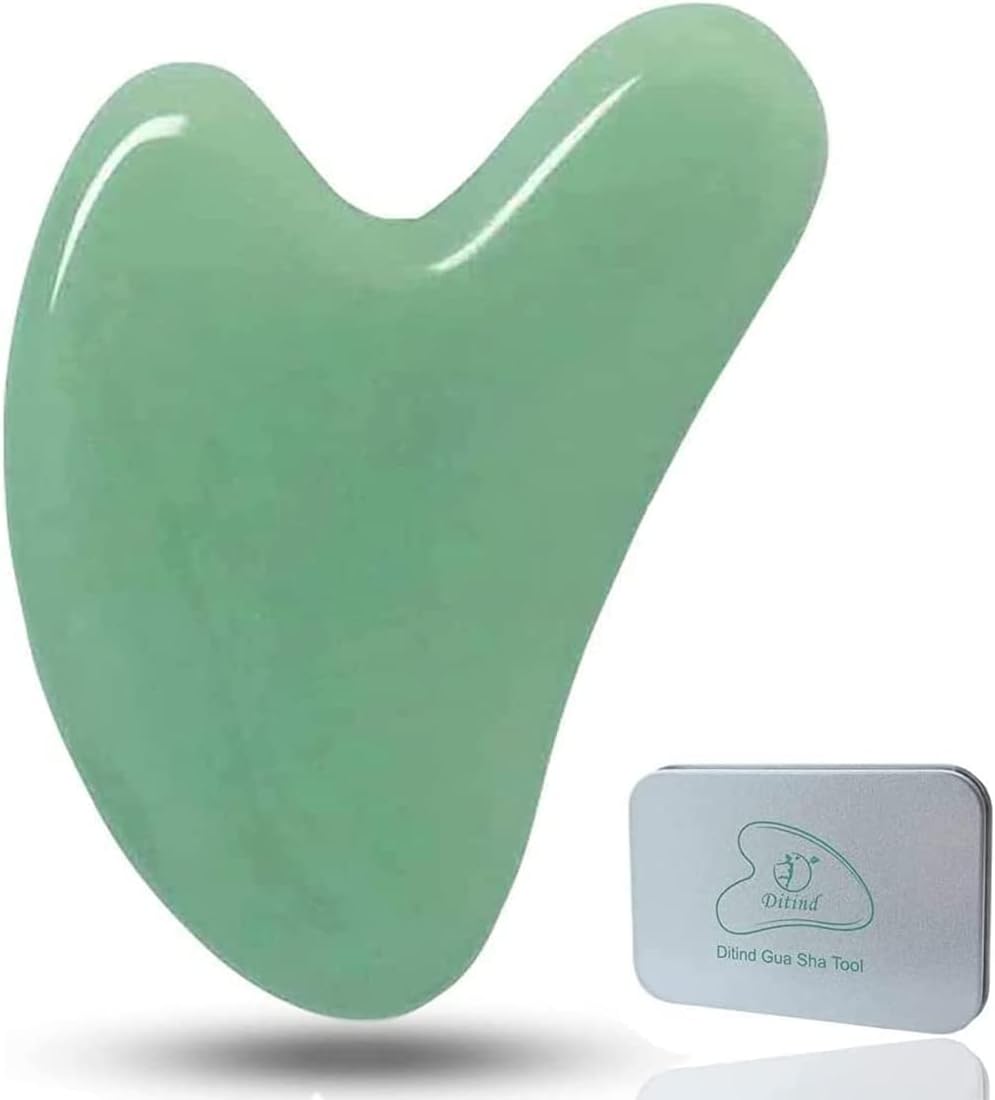 Ditind Gua Sha, herramienta de masaje Gua Sha de piedra de jade, he...