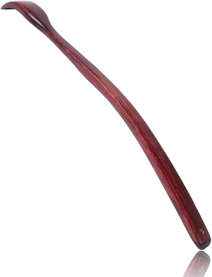 ITCHY-BAN Rascador de espalda de madera de gran tamaño: mango curva...