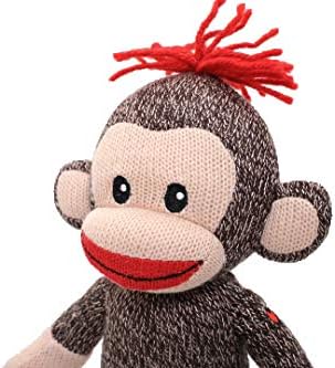 Plushland Original Mono Curioso Marrón de Calceti, Tejido a Mano, J...