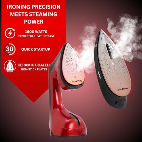 True &amp; Tidy DuoPress XL 2 en 1 vaporizador y plancha para ropa,...