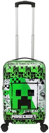 Bioworld Minecraft Creeper - Maleta de mano de 20 pulgadas con rued...