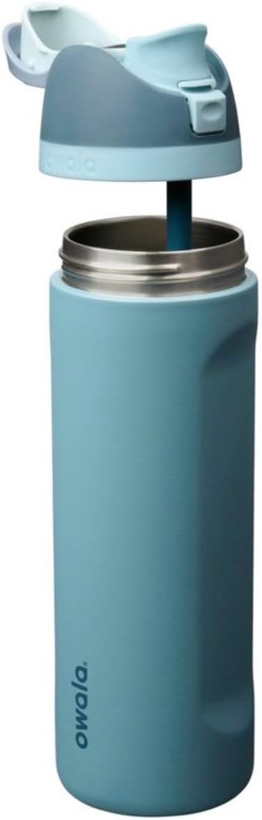Owala Botella de agua aislada FreeSip 24 fl oz Retardo de lluvia |...