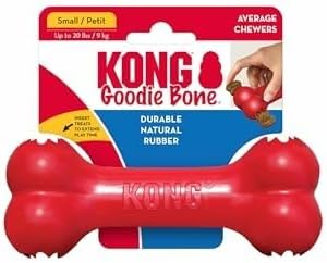 KONG Goodie Bone - Hueso clásico de goma natural duradera para perr...