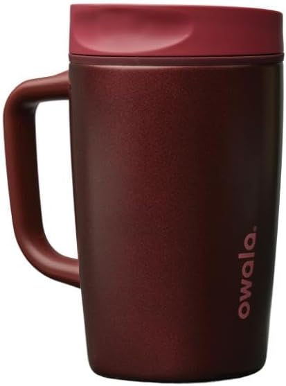 Owala SmoothSip Slider - Vaso de café aislado de acero inoxidable,...