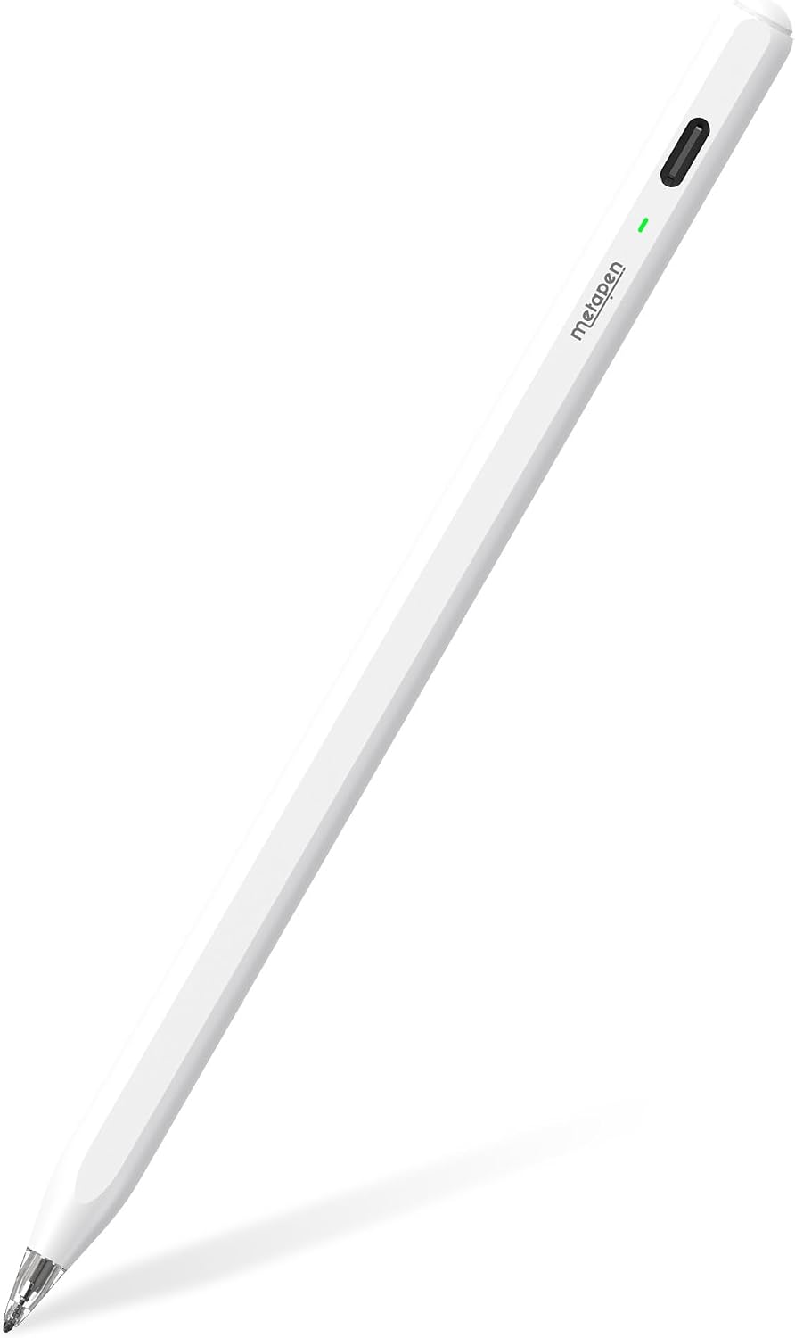 Metapen Lápiz Air8 Pro para iPad 2018-2025, Ultra Silencioso, Carga...
