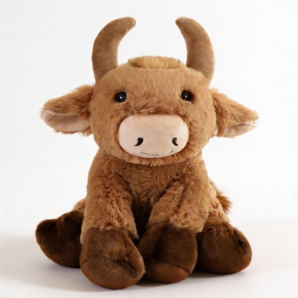 YUKOUQIAN Animal de peluche de ganado de 8 pulgadas para niñas y ni...