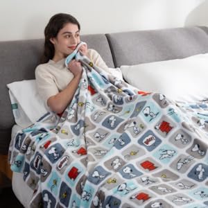 Berkshire Blanket Peanuts® VelvetLoft® - Manta de felpa de Snoopy c...