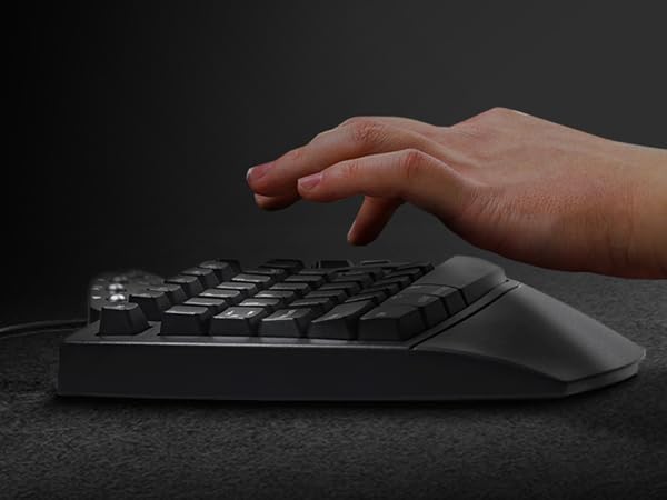 Perixx PERIDUO-512B EE.UU., Combo de Teclado Ergonómico con Cable y...