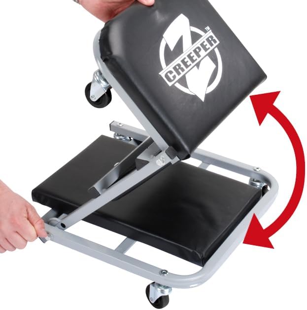 Pro-Lift C-2036D Gris 36" Asiento Z-Creeper, Negro