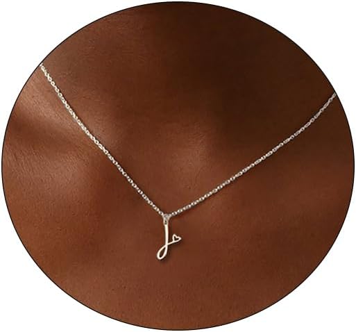 CAROVO - Collares con inicial para mujer, delicado collar con dije...