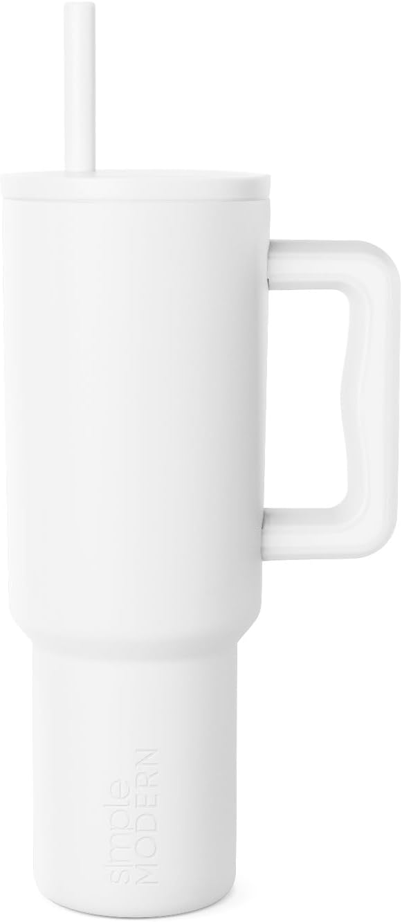 Simple Modern - Vaso de 1,2 l con asa y tapa con pajita, botella de...