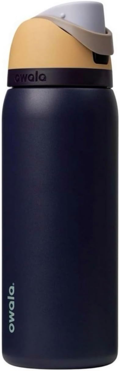 Owala FreeSip - Botella de agua de acero inoxidable, Royal Seas, 32...